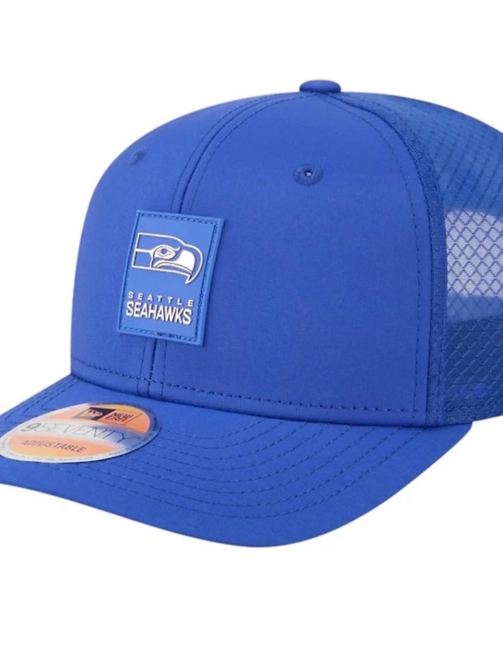 Seattle Seahawks Royal Blue Trucker Hat with Front Patch